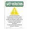 Signmission OSHA INSTRUCTIONS, 7" Height, Decal, Portrait, Electrocution Hazard OS-SI-D-57-V-11472 - alternate 1